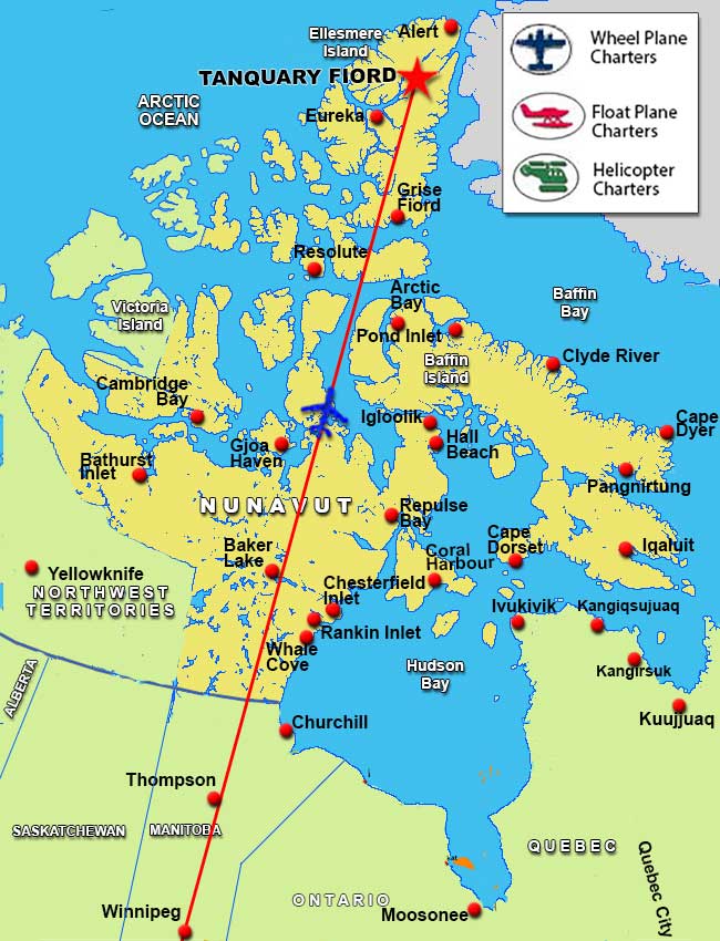 Charter Flights To Tanquary Fiord Nunavut